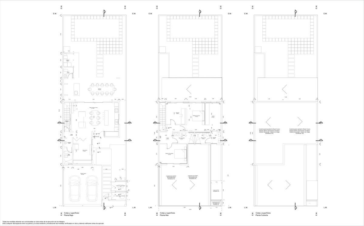 Floor plans, sections and elevations of the URBEX house